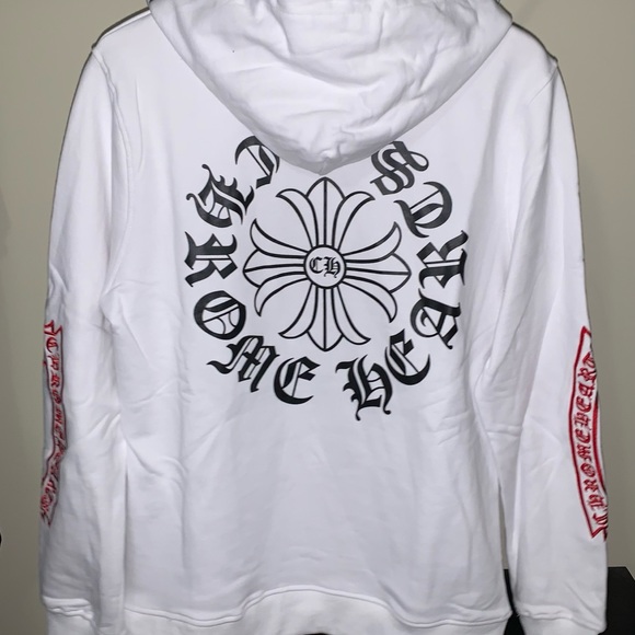 Chrome Hearts | Shirts | Chrome Hearts White Hoodie | Poshmark